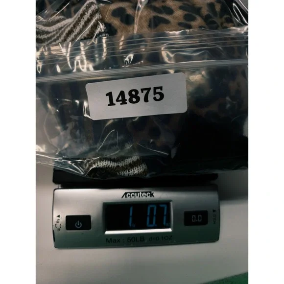 Gimmicks Sweater Womens L Brown Leopard Print Mixed Media Boho Indie Mob Wife - Picture 16 of 16